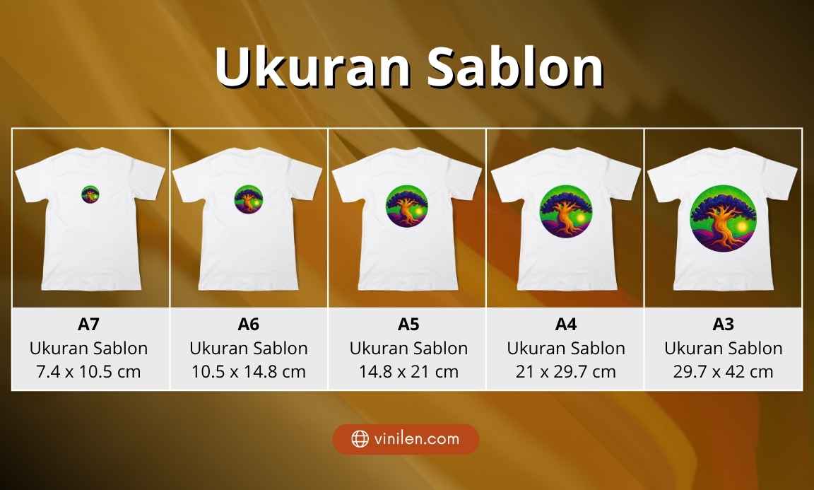 Ukuran Sablon Kaos